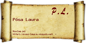 Pósa Laura névjegykártya
